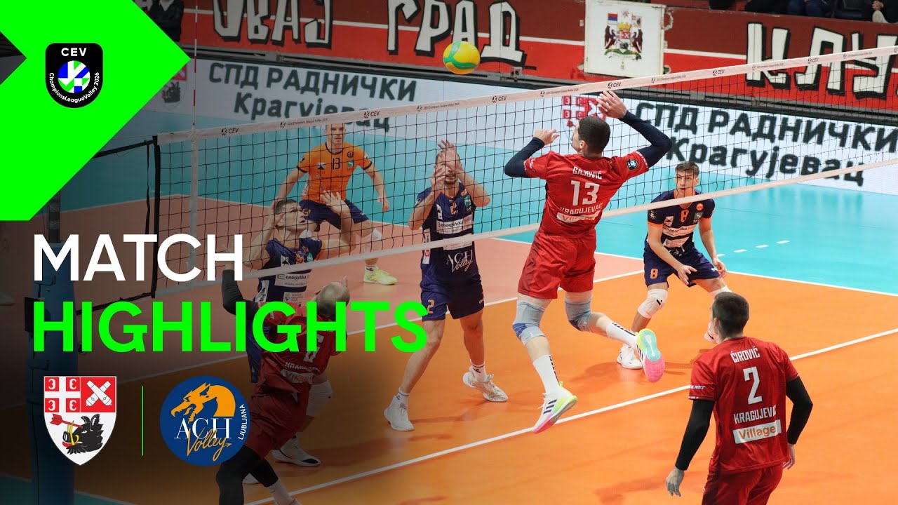 Highlights | Radnicki KRAGUJEVAC vs. ACH Volley LJUBLJANA| CEV Champions League Volley 2026