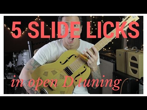 5 Slide Licks in Open D (or E)  - Blues Guitar Lesson with RJ Ronquillo | How To Play Slide Guitar