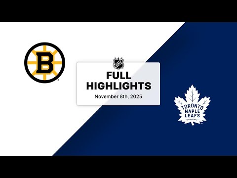 NHL Highlights | Bruins vs. Maple Leafs | November 08, 2025