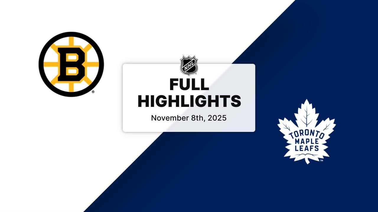 NHL Highlights | Bruins vs. Maple Leafs | November 08, 2025