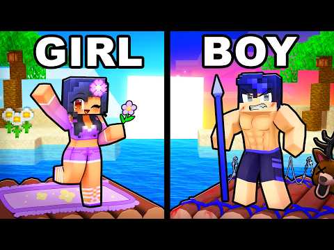 GIRL VS BOY Base on a RAFT!