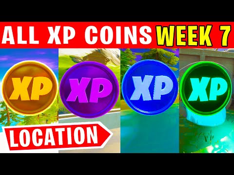 WEEK 7 All XP COINS LOCATIONS IN FORTNITE