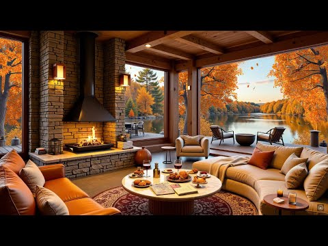 Peaceful Autumn Space On The Porch 🍂 Soft Piano Sounds For Relaxation And Good Sleep