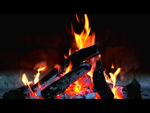🔥 ♫ Sound of Cracking Fire in a Fireplace to Sleep and Relax
