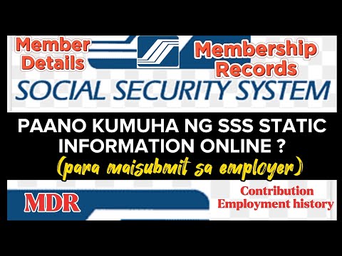 PAANO KUMUHA NG SSS STATIC INFORMATION ONLINE? | SSS MEMBERSHIP RECORD #cherryboterph