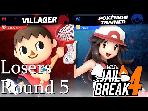 🔥VGLS Jailbreak 4 Losers R5 - Pillow (Palutena/Pkmn Trainer) Vs RJW (PAC-MAN/Villager) ~ August 2020