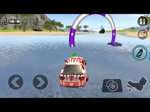 Water Surfer Car Floating Race - Android IOS GamePlay