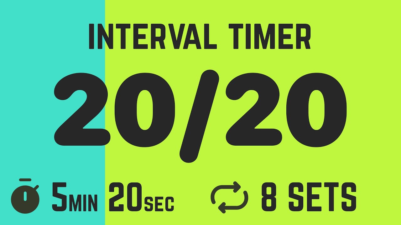 Interval Timer 20/20 - 8 Rounds workout