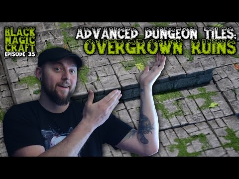 Overgrown Ruins - Advanced Dungeon Tiles For D&D Tutorial (Black Magic Craft Episode 035)