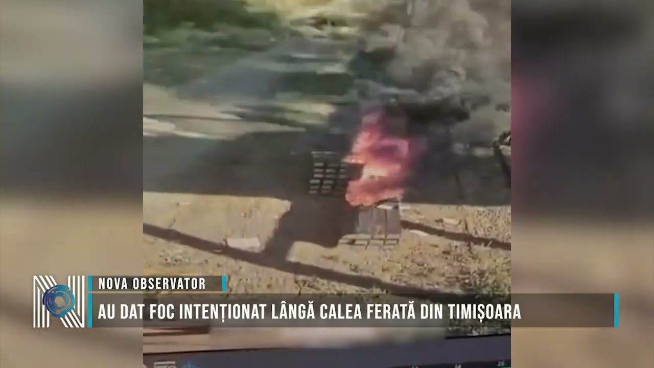 Au dat foc intenționat lângă calea ferată din Timișoara