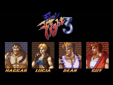 FINAL FIGHT 3  - (SUPER NINTENDO) -  GAMEPLAY COMPLETA COM GUY,  DEAN, LUCIA e HAGGAR