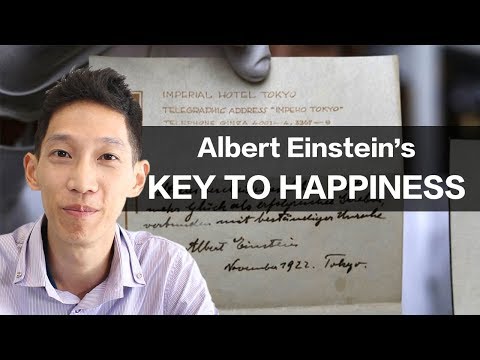 Albert Einstein's Key To Happiness