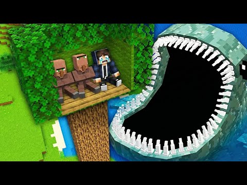 IZGRADILI SMO KUĆU NA DRVETU DA POBEGNEMO OD THE BLOOPA u Minecraftu😱