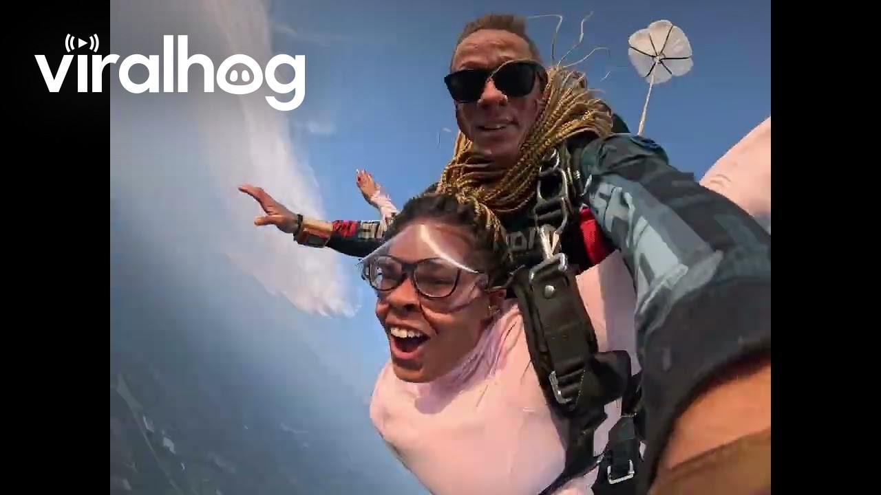 Skydiving Hair Malfunction || ViralHog
