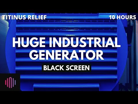 Sound for tinnitus relief with black screen  - 10 hours huge industrial generator noise