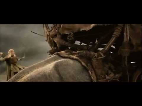 Lord of the Rings- Legolas killing the oliphaunt