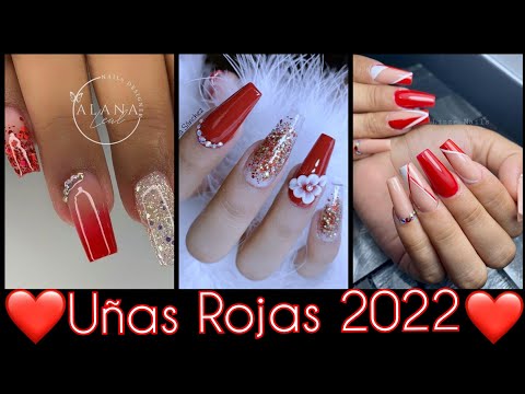 DISEÑOS DE UÑAS COLOR ROJO💅 Trends nails red #diseñosdeuñas #fashionnails #uñasdecoradasROJAS