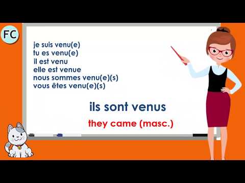 Le Verbe Venir au Passé Composé - To Come Compound Tense - French Conjugation