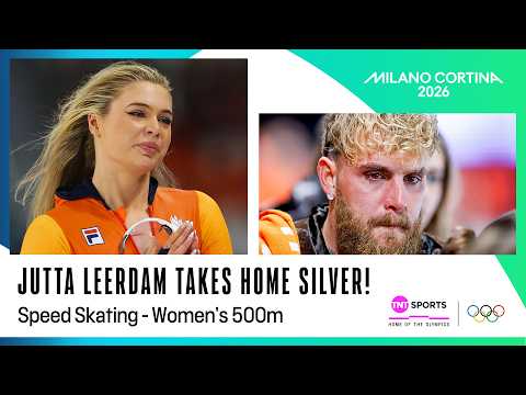 Jutta Leerdam wins the SILVER MEDAL with Jake Paul in attendance 👏 🥈 | Winter Olympics 2026