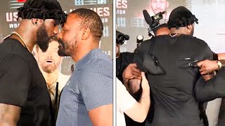 Deontay Wilder & Derek Chisora WILD CONFRONTATION — WRESTLE & Trade “WHOOP HIS A$$” Words