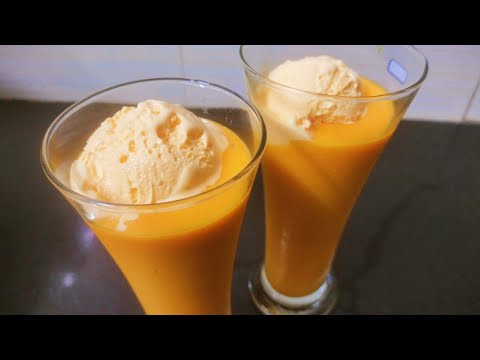 Mango Milkshake With Ice Cream | Nivedita's Flavour | How To Make Mango Milkshake |