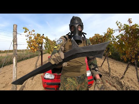 COLD STEEL GUNSTOCK WAR CLUB - DESTRUCTION TEST - UNTIL IT BREAKS - HARDCORE TREE DESTRUCTION!!!