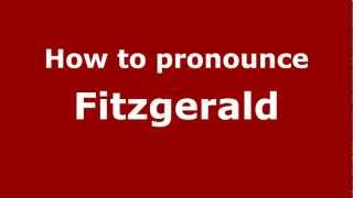 How to pronounce Fitzgerald