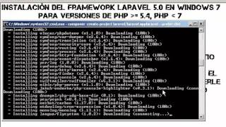 Como Instalar/How to Install Framework Laravel 5.0 PHP  5.4, PHP  7 Windows 7