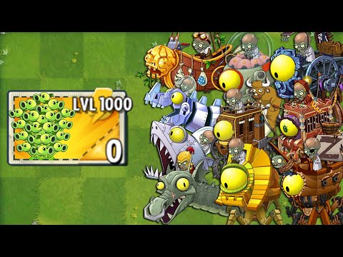 PvZ 2 Every Premium Plant LEVEL 1000 Power-Up! in Plants vs Zombies 2