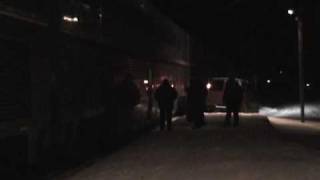 preview picture of video 'Empire Builder westbound - Arrive-Depart Essex MT 2008-11-28'