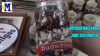 Antique Mall Finds June 2024 Part II: Budweiser Beer Steins & Standard Oil Prints and Plates!