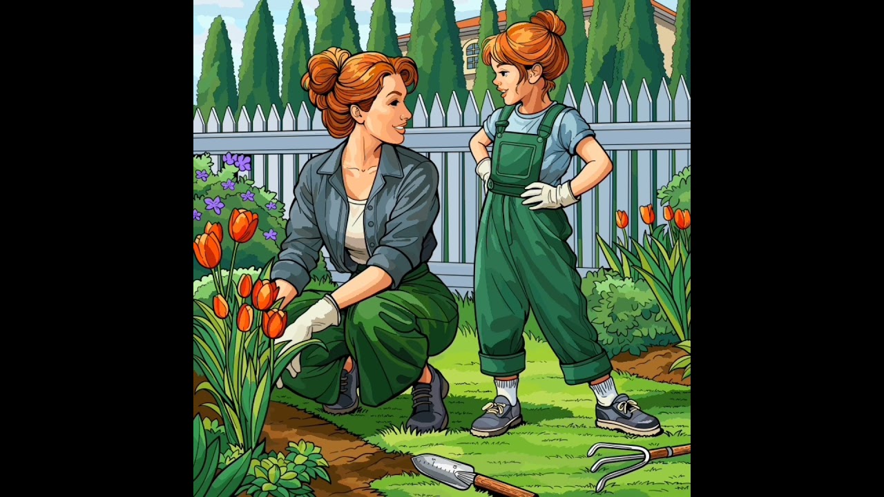 Blooming with laughter—gardening is our happy place! #mom #girl #love #satisfying #short