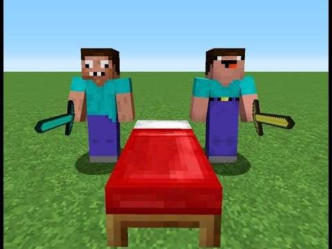 НУБ И ПРО ЗАЩИЩАЮТ КРОВАТЬ от ЗЛЫХ ИГРОКОВ В МАЙНКРАФТ БЕД ВАРС ! ТРОЛЛИНГ НУБИКА MINECRAFT мультик