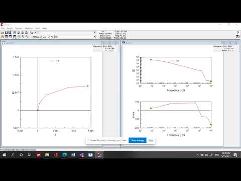 Semicircle Fit Impedance Nyquist plot using Zview #conductivity #EIS