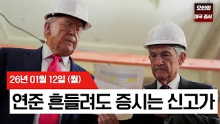 【미국 증시 오늘의 요약】 파월 수사에도 증시는 신고가… 트럼프 ‘카드금리 10%’ 금융주 직격탄 - 2026/01/12