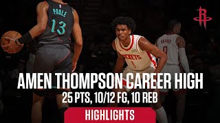 Amen Thompson Career High 25 Points | Houston Rockets