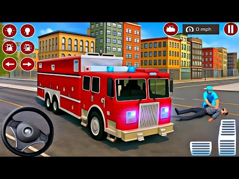 Real Fire Truck Driving Simulator 2025- New Fire Fighting Fireman's Daily Job : Android GamePlay