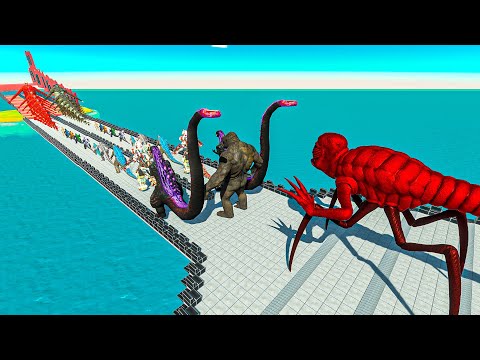Who Is Faster, Stronger Colossal Titan vs Beast Titan - Animal Revolt Battle Simulator