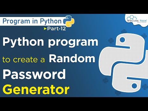 Python Program To Create A Random Password Generator | Python Programming 12
