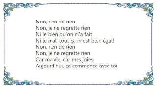 Isabelle Boulay - Non Je Ne Regrette Rien Lyrics