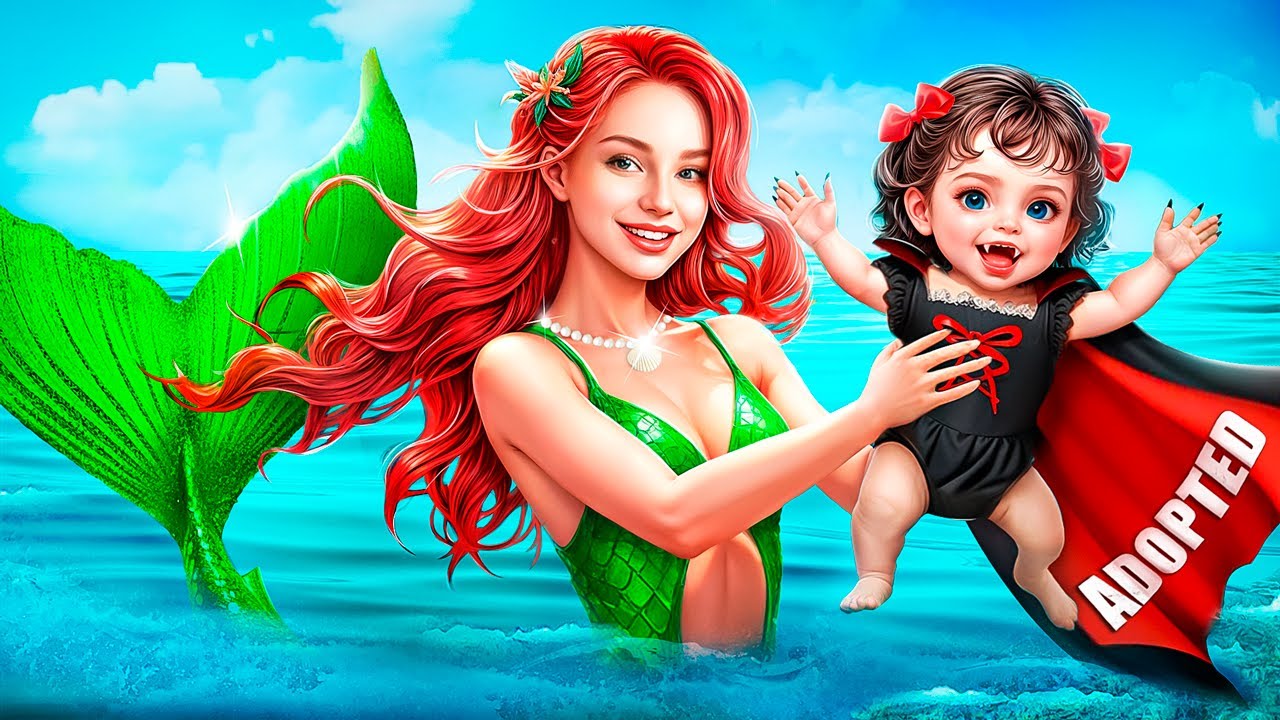 Nerd Wished to Become Dark Mermaid! I Was Adopted by Mermaid and Vampire!