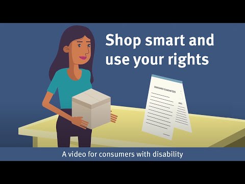 Shop smart and use your rights - a video for consumers with disability
