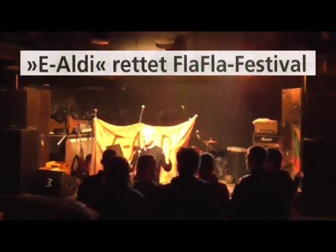 E-Aldi – „Möhrchen aus dem Glas“ 20 Jahre Überfall, FlaFla, Herford, 16. April 2016