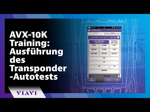 AVX-10K Training: Ausführung des Transponder-Autotests
