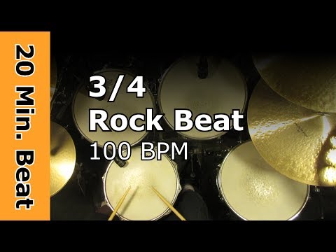 3/4 drum track - 100 BPM (20 Minute Beat)