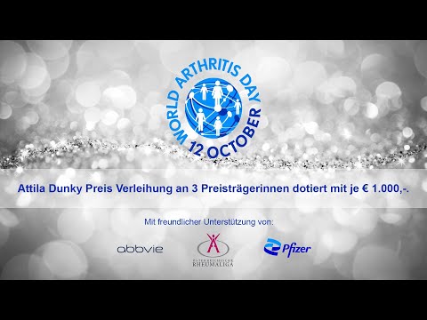 Welt Rheuma Tag 2022 - Attila Dunk Preis Verleihung an 3 Preisträgerinnen
