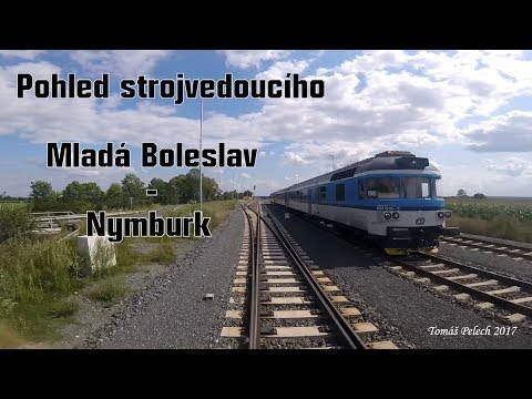 Train Driver's view / Pohled strojvedoucího MLADÁ BOLESLAV - NYMBURK (trať 071)