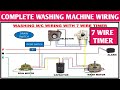 WASHING MACHINE WIRING WITH 7 WIRE TIMER 7 WIRE WASH TIMER 7 WIRE TIMER CONNECTION