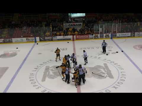 Fight/Bagarre Hubert Poulin vs Samuel Levesque 10 mars 2019