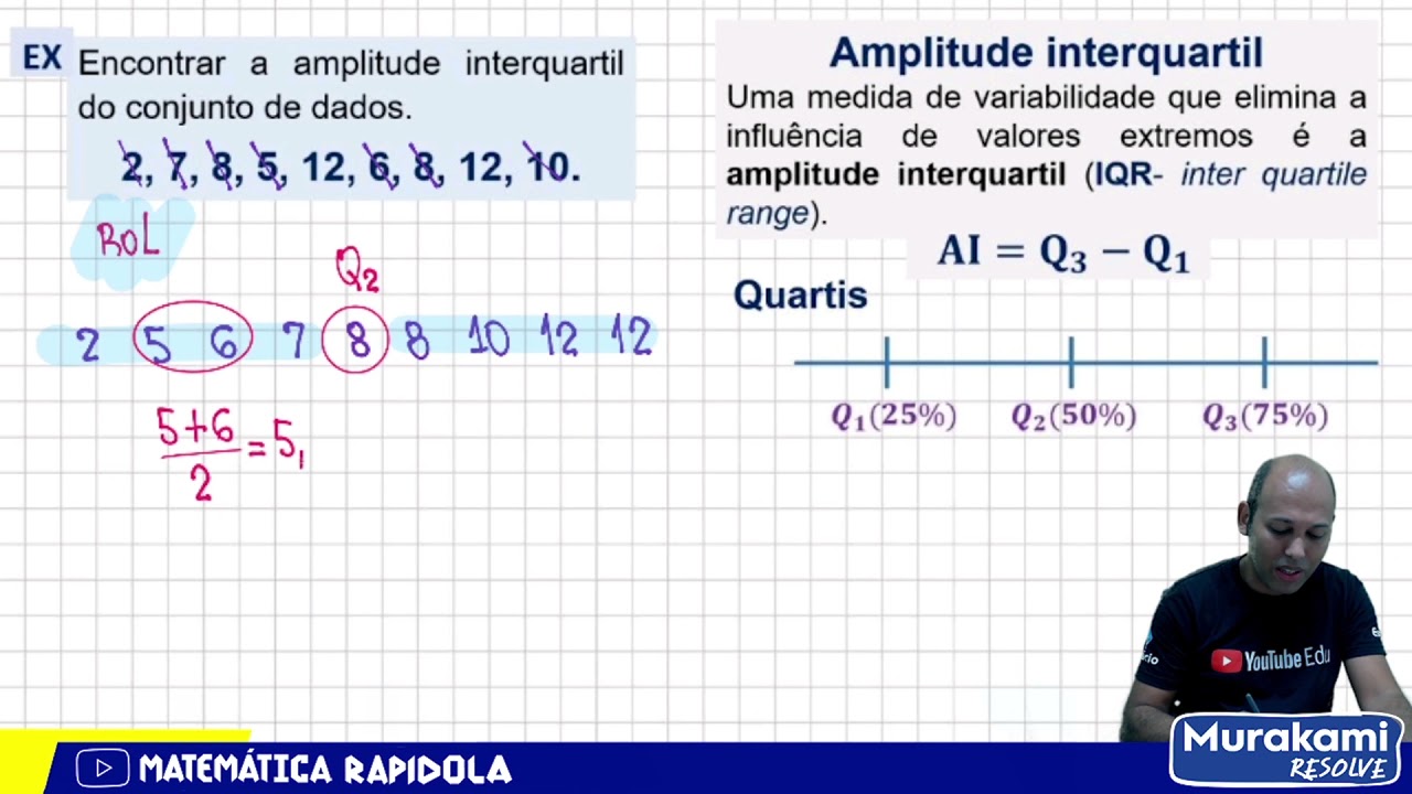 AMPLITUDE INTERQUARTIL ✅ INTRODUÇÃO À ESTATÍSTICA
